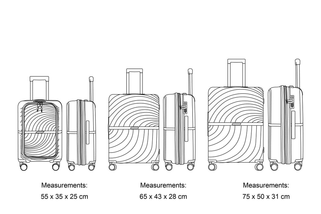 Packlite Solar Trolley Set of 3 PL11SET