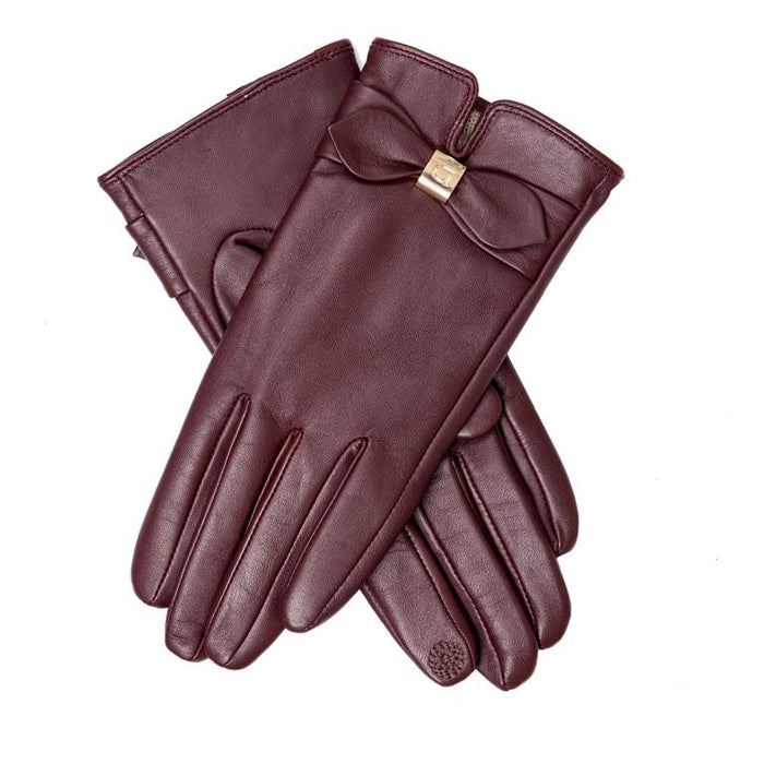 Dents Women's Leather Bow Gloves DE770044