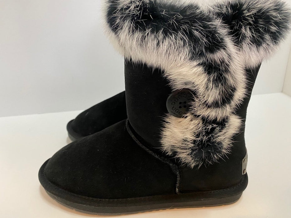 UGG Fur Trim Classic Sheepskin Boots