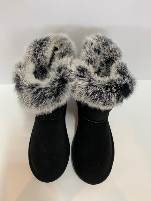 UGG Fur Trim Classic Sheepskin Boots