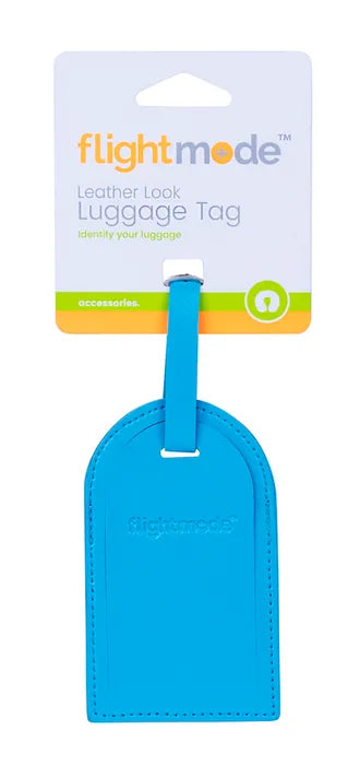 Flight Mode Leather Look Luggage Tag FM0039