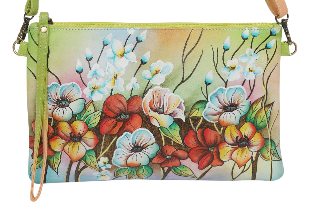 Modapelle Hand Painted Leather Crossbody Bag 3192