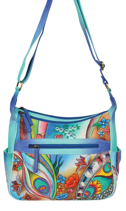 Modapelle Hand Painted Leather Crossbody Bag 2957
