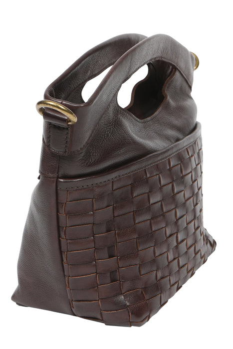 Modapelle Vintage Leather Woven Crossbody Bag UL7855