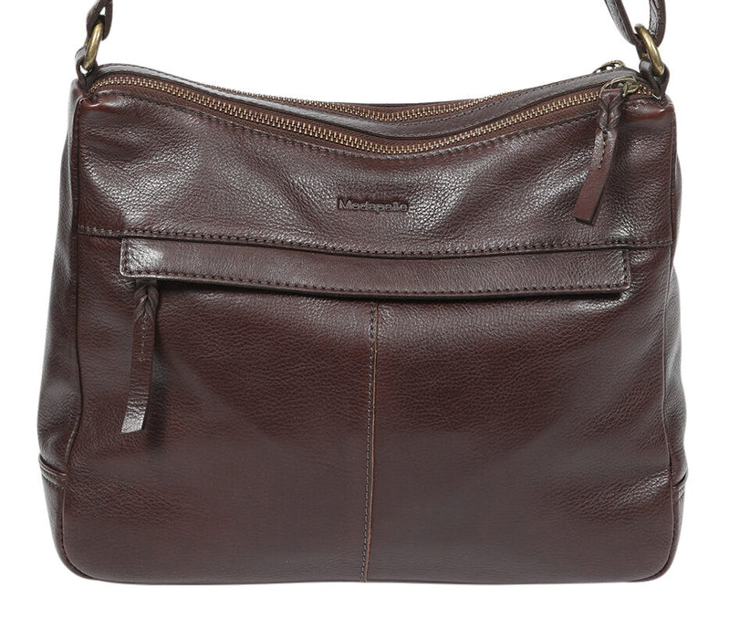 Modapelle Vintage Woven Leather  Crossbody Bag UL7857
