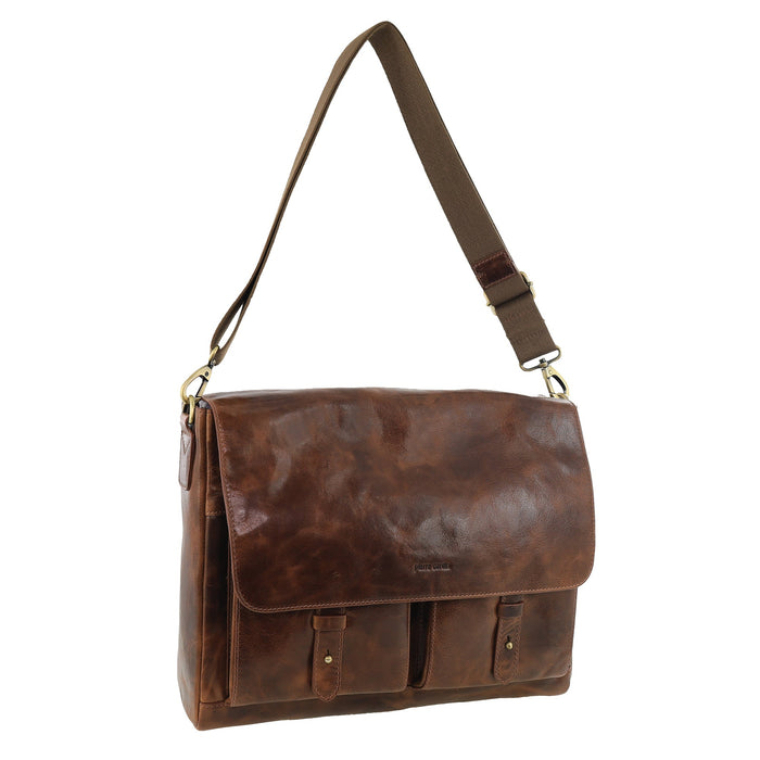 Pierre Cardin Multi-Compartment Leather Computer Bag PC4092