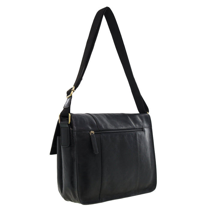 Pierre Cardin Multi-Compartment Leather Crossbody Laptop Bag PC4093