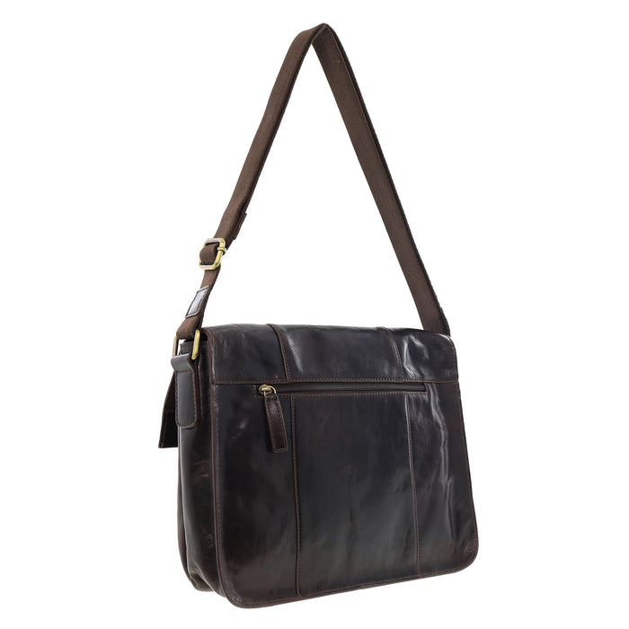 Pierre Cardin Multi-Compartment Leather Crossbody Laptop Bag PC4093