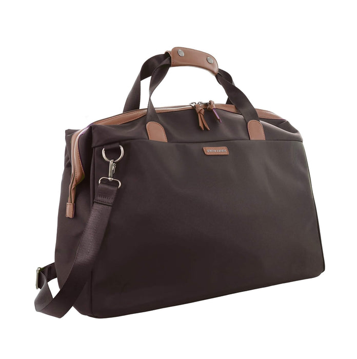 Pierre Cardin 2 Tone Nylon/Vegan Leather Euro Overnight Bag PC4108