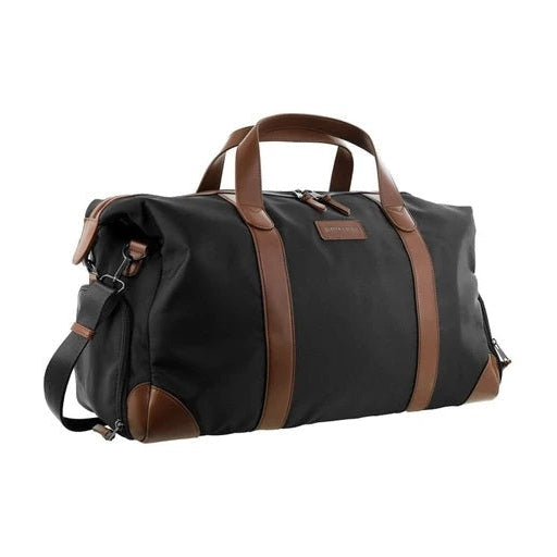 Pierre Cardin 2 Tone Nylon/Vegan Leather Overnight Bag PC4111