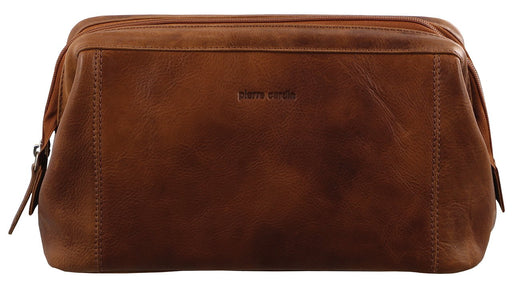 Pierre Cardin Men's Rustic Leather Toilet Bag PC2803