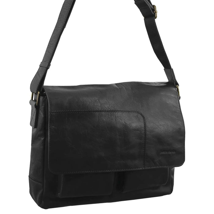 Pierre Cardin Rustic Leather Messenger Bag PC2805
