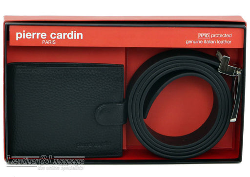 Pierre Cardin Men's Leather Wallet/Belt Gift Set PC3326